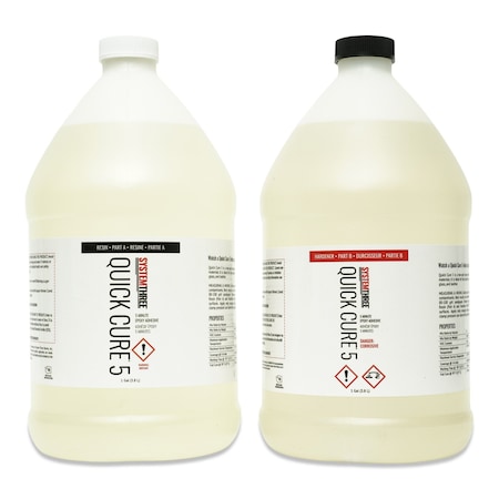 System Three Resins Quick Cure 5 Epoxy Adhesive, 2-Gallon Kit 1000K50